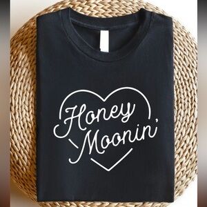 Honeymoon T Shirt Black Honey Moonin’ Top